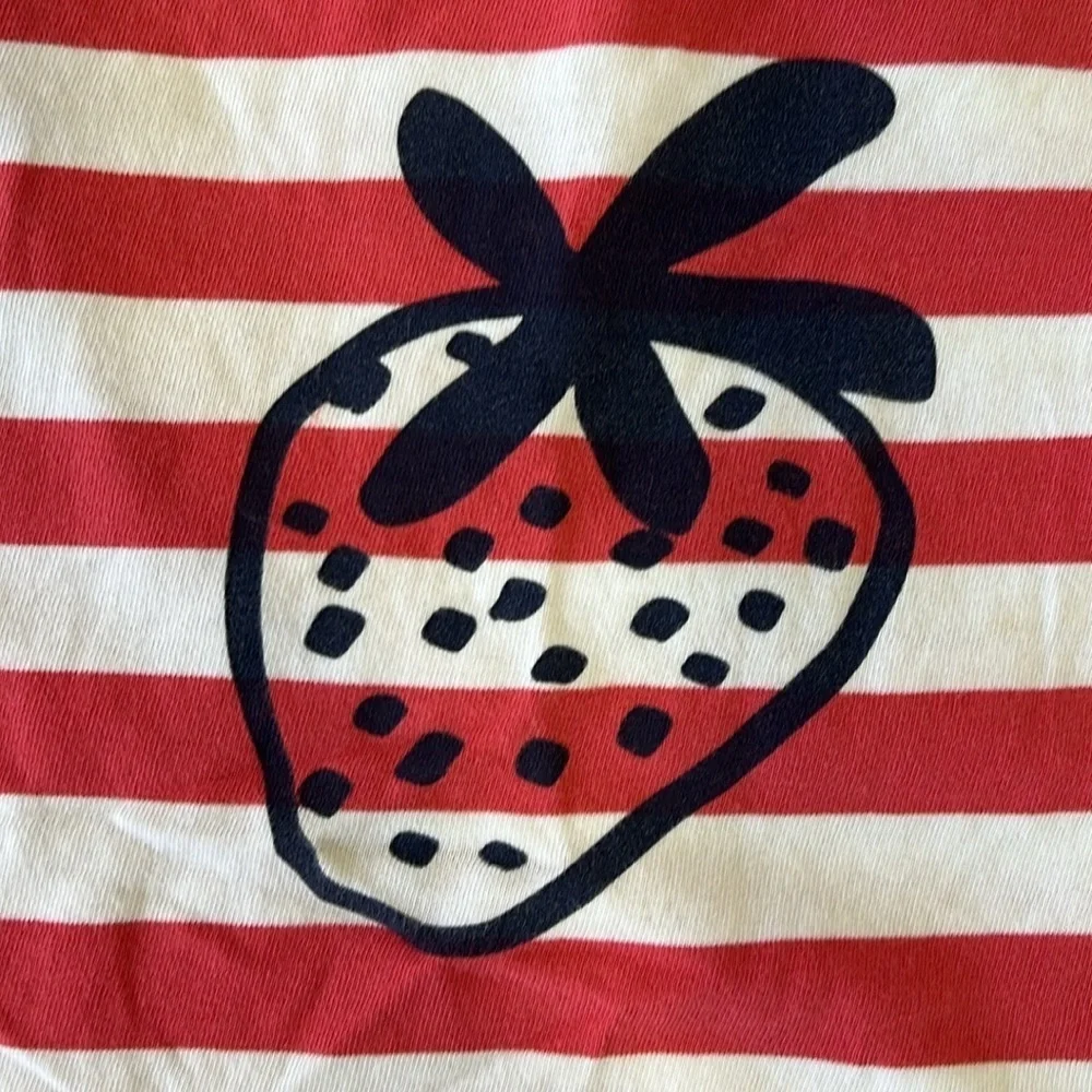 Hanna andersson Striped Strawberry Kids Tank Top